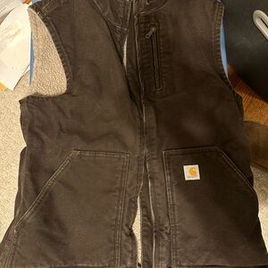 Carhartt Dark Brown Work Vest Womens Size Small